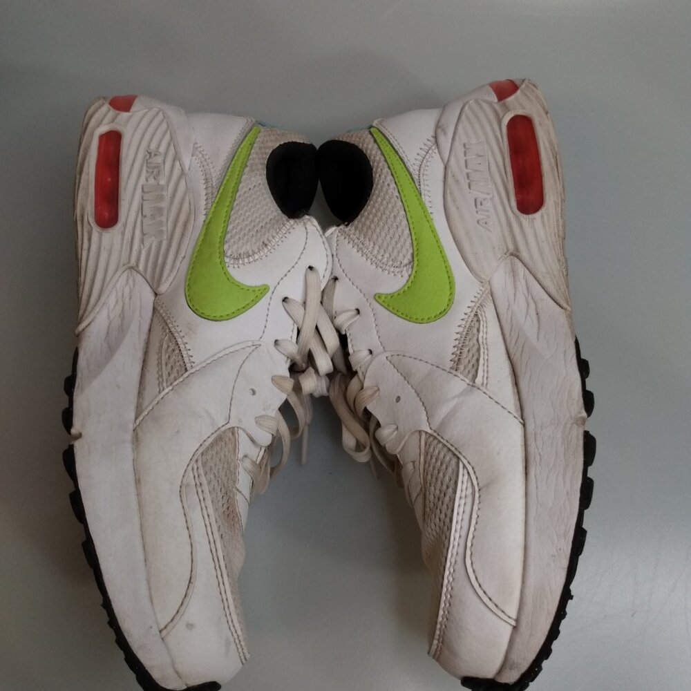 Nike Womens Air Max Excee CW5606-100 White Green Blue Crimson Sneakers Size 10